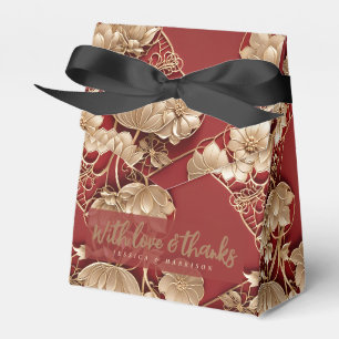 Orientalischer Art Deco Floral   Maßgeschneidert Geschenkschachtel