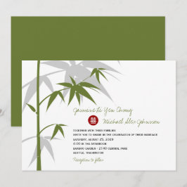 Orientalischer asiatischer Bambusbaum-chinesische Einladung