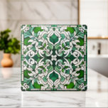 Orientalischer Blumenmosaik Fliese<br><div class="desc">Orientalische Blumenmosaike - Grüntöne</div>