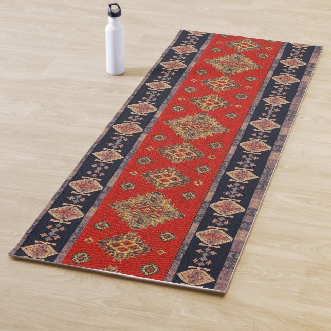 Orientalischer Chili Roter Türkischer Kilim Rug Yogamatte (Beispiel)