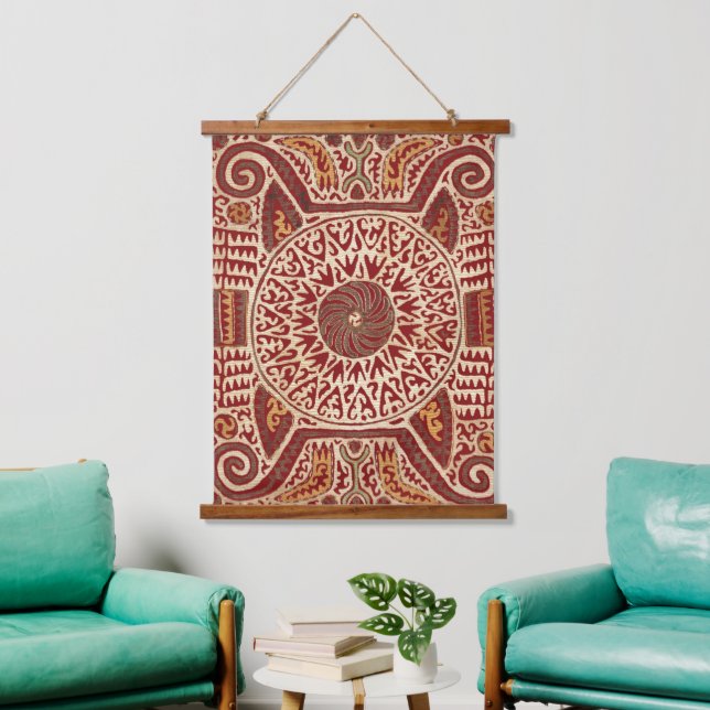 Orientalischer Dagestan Print Wandteppich Mit Holzrahmen (Wohnzimmer)