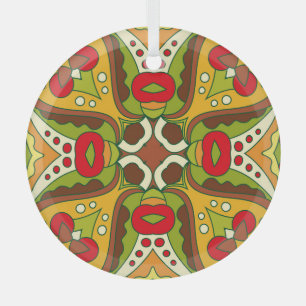 Orientalischer ethnischer Stil nahtloses Muster Ornament Aus Glas