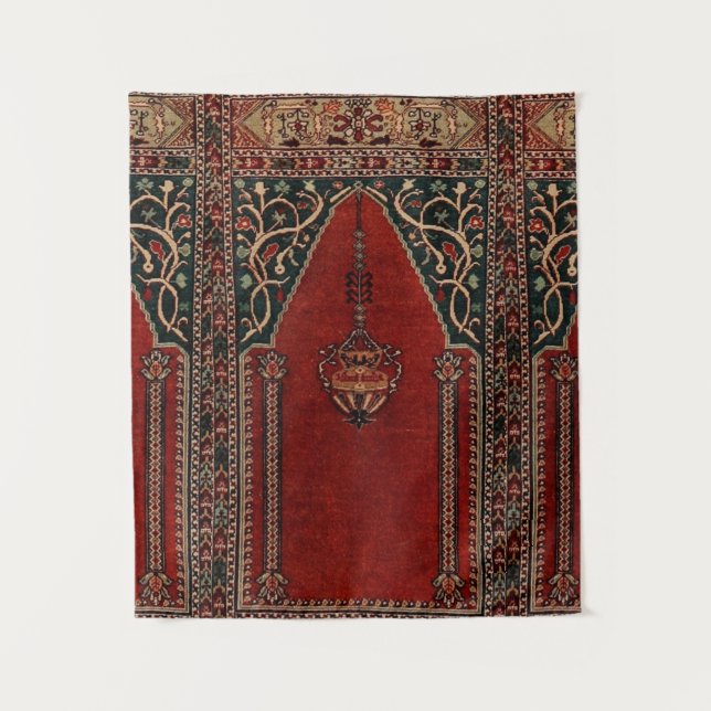Orientalischer Gebetsteppichentwurf - Wandteppich (Vorderseite)