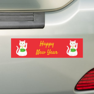 Orientalischer Glückskatze Chinesisches Neujahr Ma Autoaufkleber