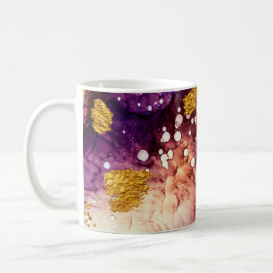 Orientalischer Goldener Wirbel Abstrakte Malerei Kaffeetasse