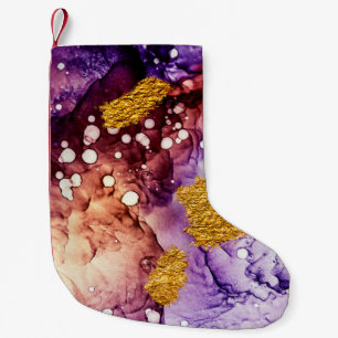 Orientalischer Goldener Wirbel Abstrakte Malerei Kleiner Weihnachtsstrumpf