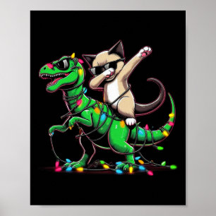 Orientalischer Kurzhaar auf Weihnachtsleuchten Din Poster