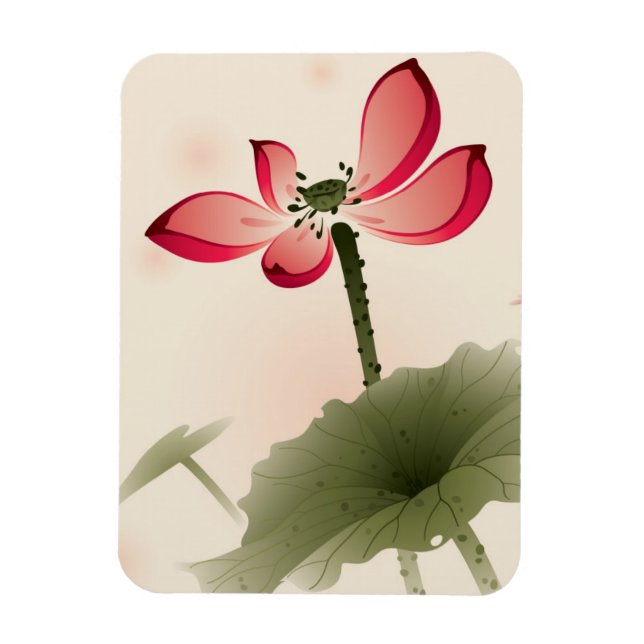 Orientalischer Lotus Magnet (Vertikal)