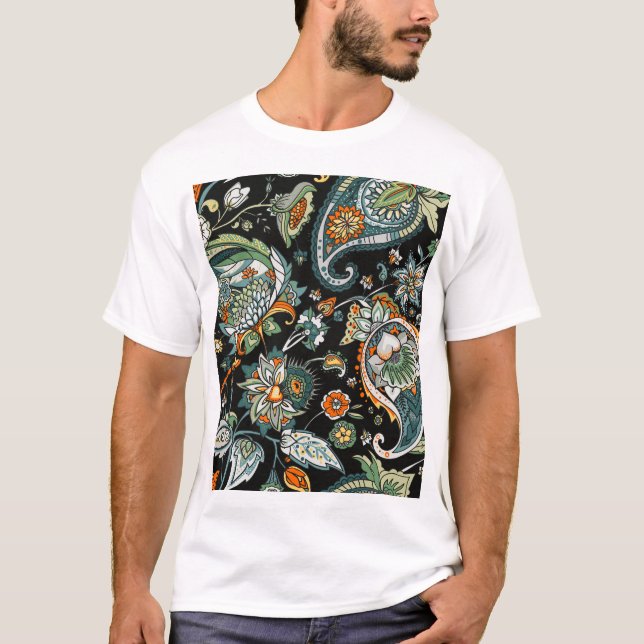 Orientalischer Paisley: traditionelles türkisches  T-Shirt (Vorderseite)