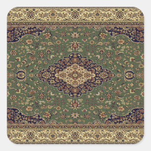 Orientalischer Persischer Türkischer Teppich Quadratischer Aufkleber