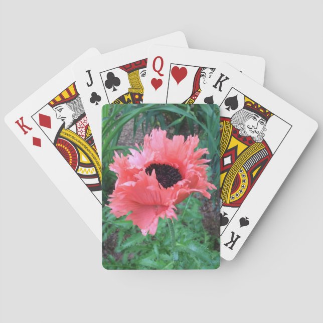 Orientalischer POPPY "Pink Ruffles" — Spielkarten (Rückseite)