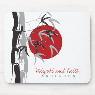 Orientalischer Sonnenaufgang Zen-Bambusgarten asia Mousepad