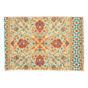 Orientalischer Teppich, Blumenmuster. Kissenbezug