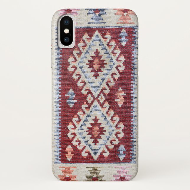 Orientalischer Teppich. Ethnischer dekorativer Case-Mate iPhone Hülle (Rückseite)