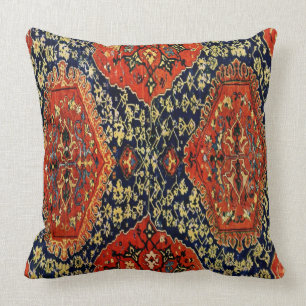 Orientalischer Teppich in Blau und Orange Nr. 2 Kissen