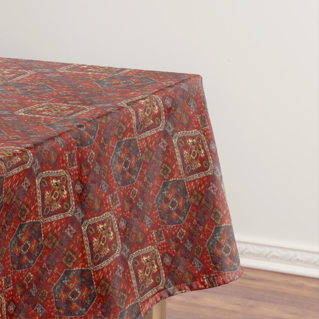 Orientalischer Teppich in dunkelrot und blau  Tischdecke (Beispiel)