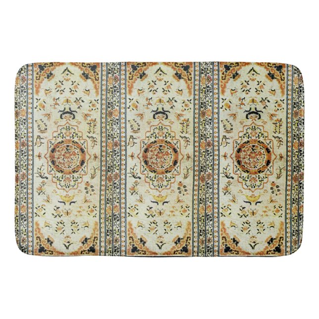 Orientalischer Teppich in hellen Farben Badematte (Vorderseite)