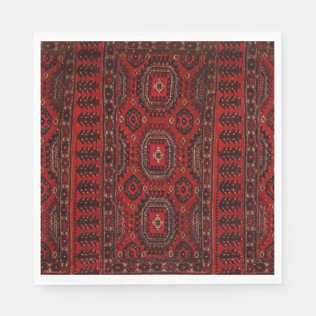 Orientalischer Teppich in warmen Farben Serviette (Vorderseite)