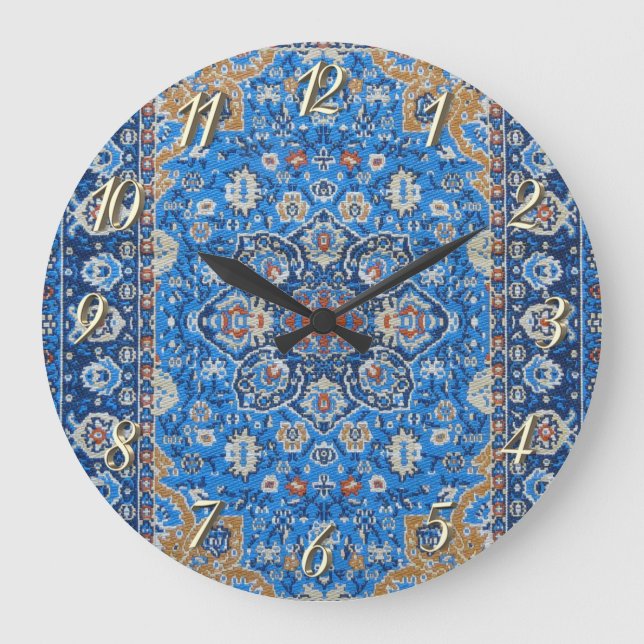 Orientalischer Teppich-Rug Große Wanduhr (Vorderseite)