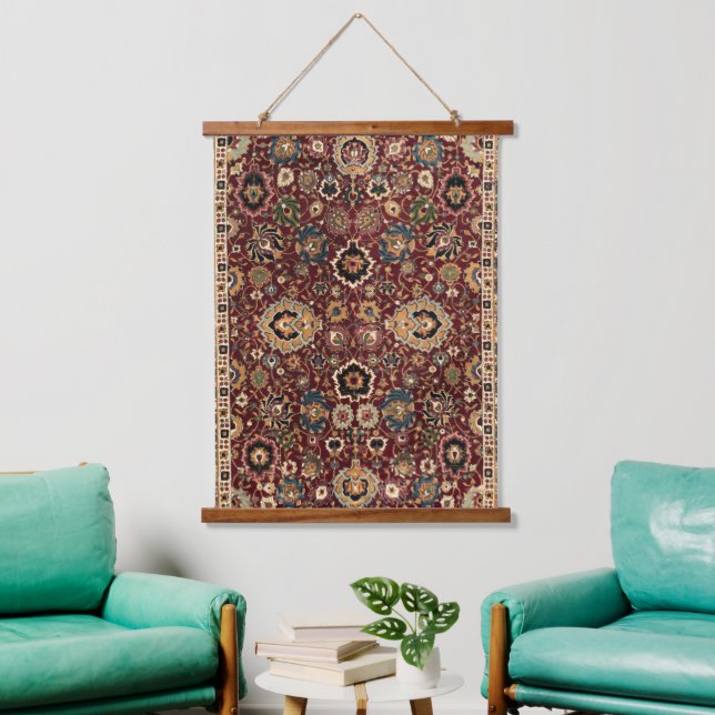 Orientalischer Teppichboden Teppich Wandteppich Mit Holzrahmen (Wohnzimmer)