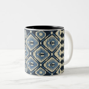 Orientalischer türkischer Perserteppich Blau Zweifarbige Tasse