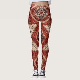 Orientalischer türkischer Perserteppich Rot Leggings