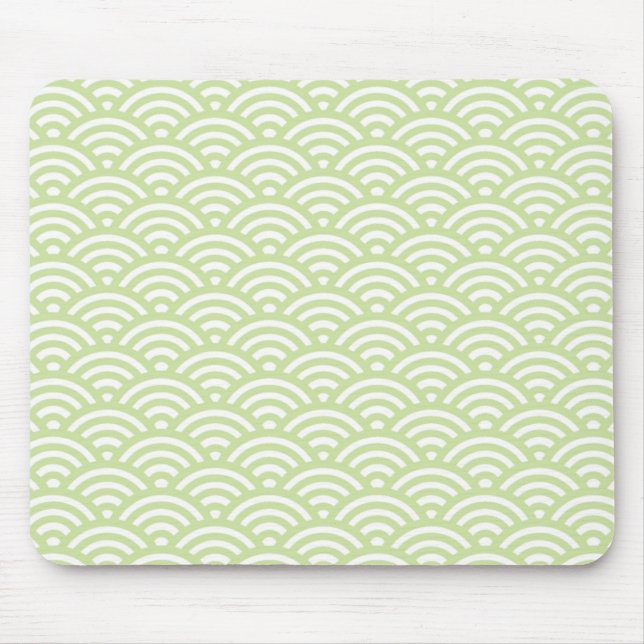 Orientalischer Wellenhintergrund Mousepad (Vorne)