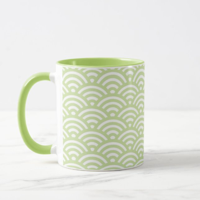 Orientalischer Wellenhintergrund Tasse (Links)