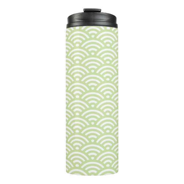 Orientalischer Wellenhintergrund Thermosbecher (Vorderseite)