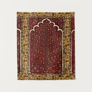 Orientalischer Wolldeckeblick - heiliges Baummotiv Wandteppich