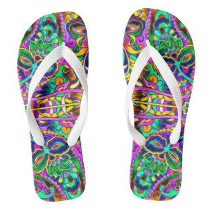Orientalisches Aquarellmuster III + Ihre Ideen Flip Flops