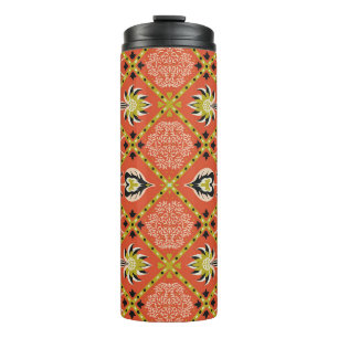 Orientalisches Damastmuster. Talavera-Keramik. Azu Thermosbecher