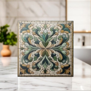Orientalisches florales Mosaik-Ornament Fliese