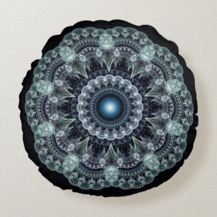 Orientalisches Fraktaldesign Rundes Kissen