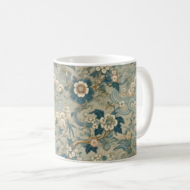 Orientalisches Gartenmuster Kaffeetasse (VorderseiteRechts)
