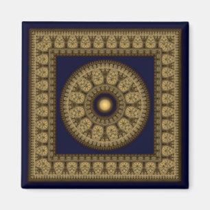 Orientalisches gerahmtes Fraktal Magnet