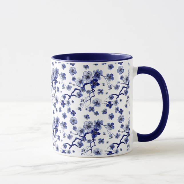 Orientalisches Kirschblüte-Niederlassungs-Muster Tasse (Rechts)