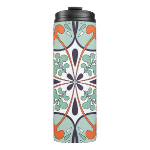 Orientalisches marokkanisches Fliesendesign mit Bl Thermosbecher