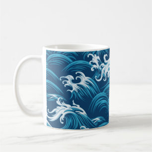 Orientalisches Meer nahtlos dekoratives Muster Kaffeetasse
