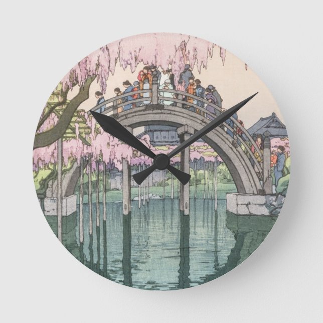 Orientalisches Meisterwerk der asiatischen Kunst V Runde Wanduhr (Vorderseite)