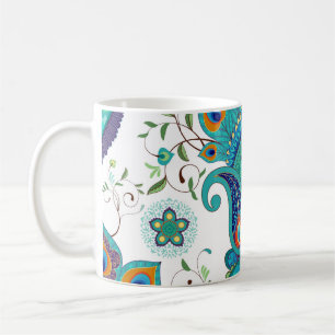 Orientalisches Paisley, Pfauenfeder-Muster. Kaffeetasse