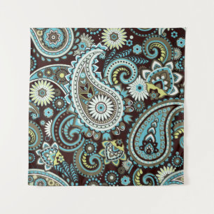 Orientalisches Paisley-Vintage-Nahtloses Muster Wandteppich