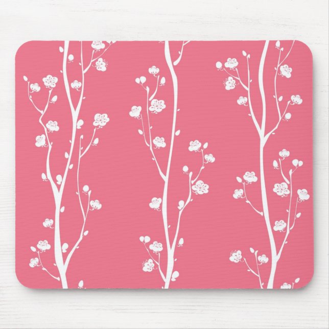 Orientalisches Pflaumenblütenmuster Mousepad (Vorne)