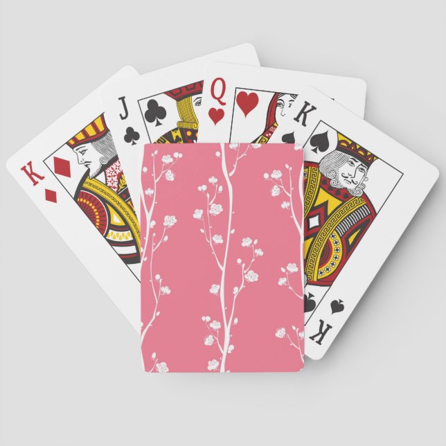 Orientalisches Pflaumenblütenmuster Spielkarten (Rückseite)
