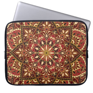 Orientalisches Rot: Vintager Blumenteppich Laptopschutzhülle
