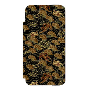 Orientalisches Seedrache-Muster Incipio Watson™ iPhone 5 Geldbörsen Hülle