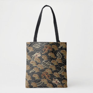 Orientalisches Seedrache-Muster Tasche