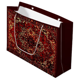 Orientalisches Teppichdesign in dunkelrot Große Geschenktüte