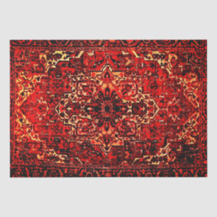 Orientalisches Teppichdesign in warmen Farben Seidenpapier