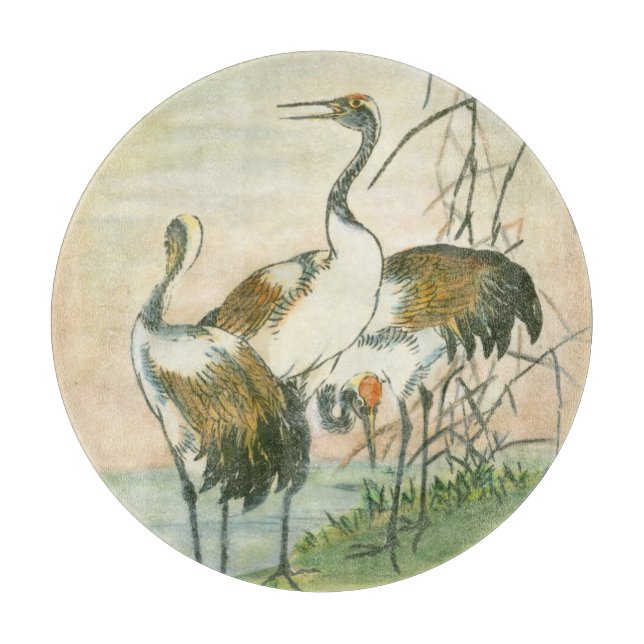 Orientalkrane am Wasser Schneidebrett (Vorderseite)